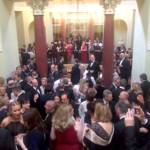 BAFTA TV Awards 2015 foyer with guests at the Theatre Royal Drury Lane