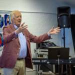 Tim Rice in rehearsals for Joseph and the Amazing Technicolor Dreamcoat at The London Palladium