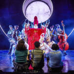 Father Christmas arrives. The Lion, The Witch and The Wardrobe West End Production photograph.