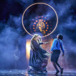 The White Witch controls Edmund with her wand. The Lion, The Witch and The Wardrobe West End Production photograph.